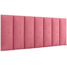 Painel Greta Pro 140cm Casal para Quarto Suspenso Rosa