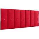 Painel Greta Pro 140cm Casal para Quarto Suspenso Vermelho