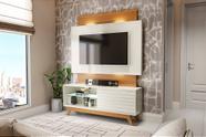 Painel Home 140cm P/ Tv Até 55 Off White / freijó Tb151 Dalla Costa com LED