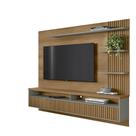 Painel Home 203cm para TV até 65" Araruna Linea Brasil - Amêndoa/Titânio