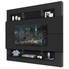 Painel Home Com Led Para TV Até 75" Polegadas Milão Preto Luapa Painel Home Com Led Para TV Até 75" Polegadas Milão Preto Luapa