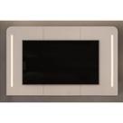 Painel Home p/TV até 75 Polegadas Atlas 100% MDF c/ Led 218x135cm Off White - DJ Móveis Painel Home p/TV até 75 Polegadas Atlas 100% MDF c/ Led 218x135cm Off White - DJ Móveis