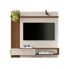 Painel Home Suspenso C/ Lateral Ripado Sala Estar TV Até 55 Polegadas 1 Porta Basculante 1 Prateleira Alvorada