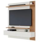 Painel Home Suspenso para Tv 65 Pol. 150cm Buriti C05 Off White Matte/Freijó - Mpozenato