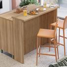 Painel Ilha Ripado Canelado 120Cm 100% Mdf Painel Ilha Ripado Canelado 120Cm 100% Mdf