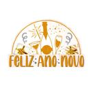 Painel Impresso Reveillon Feliz Ano Novo 32,5 x 51,5 Piffer - Inspire sua Festa Loja
