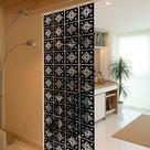 Painel kit 12 decorativo divisória de ambiente sala cozinha escritório painel em MDF preto premium
