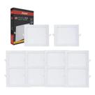 Painel Led Avant Quadrado Embutir 12w 3000k Bivolt 10 Un