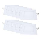Painel Led Avant Quadrado Embutir 6w 6500k Branco 10 Und Painel Led Avant Quadrado Embutir 6w 6500k Branco 10 Und