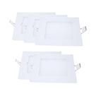 Painel Led Avant Quadrado Embutir 6w 6500k Branco 5 Und Painel Led Avant Quadrado Embutir 6w 6500k Branco 5 Und