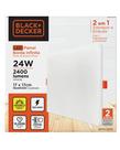 Painel led borda infinita led 2 em 1 quadrado 24w 3000k black decker bdpd-2400 Painel led borda infinita led 2 em 1 quadrado 24w 3000k black decker bdpd-2400