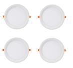 PAINEL LED EMBUTIR 18W REDONDO LYS 6500K TASCHIBRA - KIT C/4un