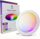 Painel LED Inteligente EMBUTIR REDONDO 18W RGB Dimerizável Wi-Fi Alexa Google EKHM-T2018ER 22x22