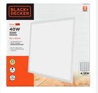 Painel LED Modular Embutir 62x62cm 40W 4000K Black+Decker Luz Amarela Neutra 3200lm Bivolt Branco