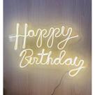 Painel Led Neon Happy Birthday- Letreiro Luminoso 60X40 acompanha fonte
