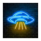 Painel Led Neon Nave Espacial OVNI Decoração Quarta Festa Painel Led Neon Nave Espacial OVNI Decoração Quarta Festa