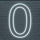 Painel Led Neon Número Luminoso 0 Zero 60cm Decoração Festa