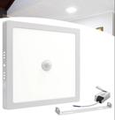 Painel led sobrepor 12w branca frio 6500k quadrado com sensor bivolt Painel led sobrepor 12w branca frio 6500k quadrado com sensor bivolt