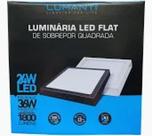 Painel Led Sobrepor 24w Preto Flat Luman