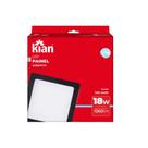 Painel Led Sobrepor Bkl Quadrado - 18w 1680lm - Preto - Kian Painel Led Sobrepor Bkl Quadrado - 18w 1680lm - Preto - Kian