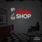 painel letreiro led Neon Barber Shop 01 decoracao festa bar