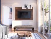 Painel Loreto C prateleira Nogueira Real / Off White