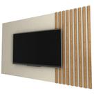 Painel Luara para TV até 60 Polegadas Ripado Borsari Cor Off White Ipe Painel Luara para TV até 60 Polegadas Ripado Borsari Cor Off White Ipe