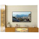 Painel Luminare com 1 Torre para Tv Até 85 Polegadas com Led 4 Portas Gelius Cor Off White Naturale