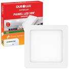 Painel Luminária Superled de Sobrepor 18W 4000K Quadrado Ourolux