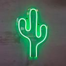Painel Luminoso Letreiro Criativo CACTO - Neon LED Verde