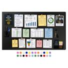 Painel Magnético Moderno 90x60cm Para Secretaria Notas Organização Equipes Com 36 Imãs