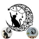 Painel Metálico Gatinho e Lua para Parede 40cm Painel Metálico Gatinho e Lua para Parede 40cm