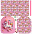 Painel Mochila Mini Unicórnio - Dzen Sintético Doll Estampado