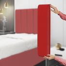 Painel Modulado Nashira 160 / A-020 Couro Vermelho