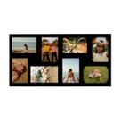 Painel Mural de Fotos em MDF Preto, 8 Espaços para Fotos 10x15cm, Decoração de Parede para Sala e Quarto, 30x60cm, com F