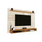 Painel MX 1.80m Com Nicho Para Aparelhos TV Até 65'' Polegadas Cor Off White / Cedro