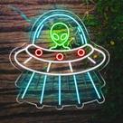 Painel Neon Led Alien Piscante Para Quartos Decorativos Geek