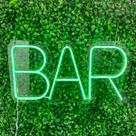Painel Neon Led Bar Verde Decoração Restaurante Barman