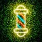 Painel Neon Led Barbearia Cabeleireiro Decorativo Luminoso