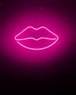 Painel Neon Led Boca Instagram Iluminação Rosa 34 Cm