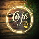 Painel Neon Led Café Decoração Luz Aplique Cafeteria Gourmet