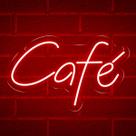 Painel Neon Led Café Escrita luminosa amantes de café