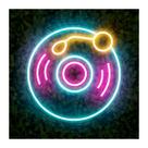 Painel Neon Led disco vinil vintage loja festa aniversario