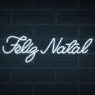 Painel Neon Led Feliz Natal festa Branco decoração Fita Led