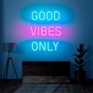 Painel Neon Led Good Vibes Only letreiro iluminado