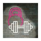 Painel Neon Led Halter Academia Decoração Fitness