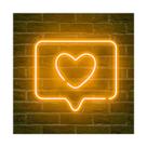 Painel Neon Led Like Instagram iluminação Branco Quente 30cm Painel Neon Led Like Instagram iluminação Branco Quente 30cm