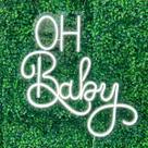 Painel Neon Led Oh baby Festa decoração 54cm