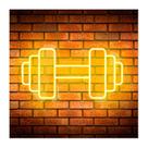 Painel Neon Led Peso de Academia/Halter Decoração, Foto