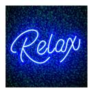 Painel Neon Led Relax Relaxar Clinica Decoração Yoga